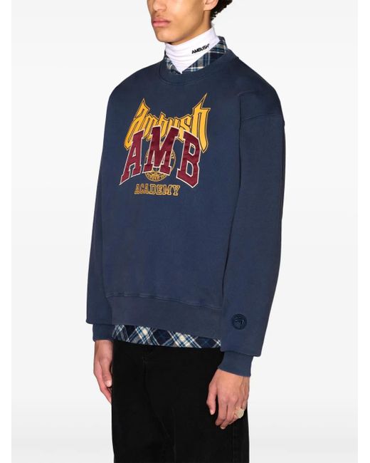 Ambush Blue Logo-Appliqué Sweatshirt for men