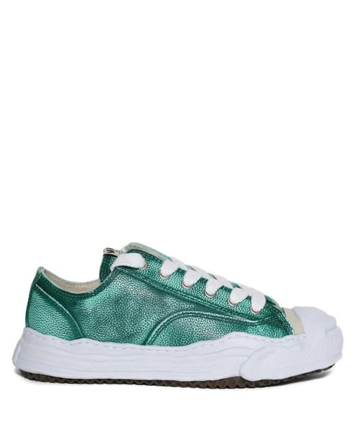 Maison Mihara Yasuhiro Hank Low Sneakers aus gebürstetem Leder in Green für Herren