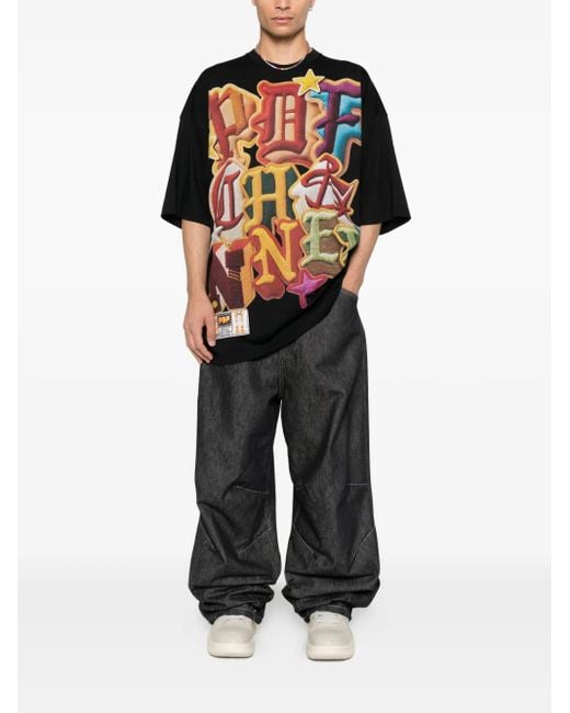 PDF Black Graphic-Print T-Shirt for men
