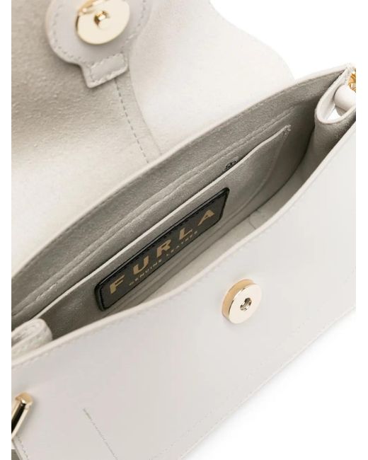 Furla White Flow Tote Bag
