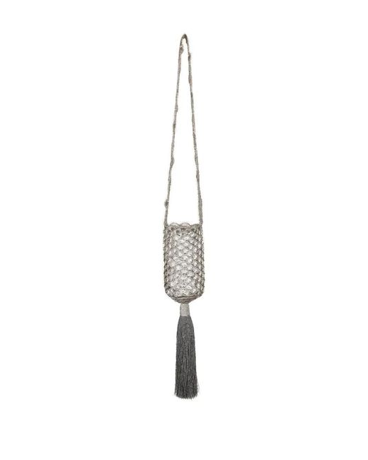 Johanna Ortiz White Fates Bouquet Tassel Mini Bag