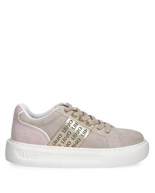 Liu Jo White Suede Platform Sneakers