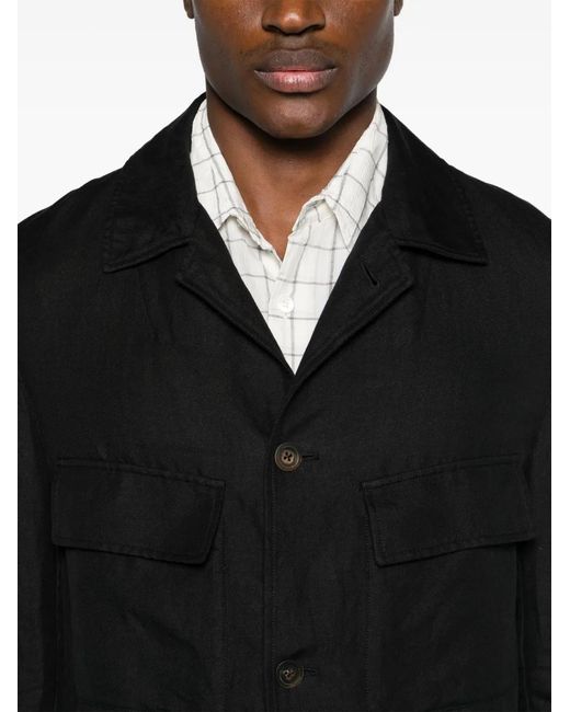 Forme D'expression Black Postman Gabardine Jacket for men