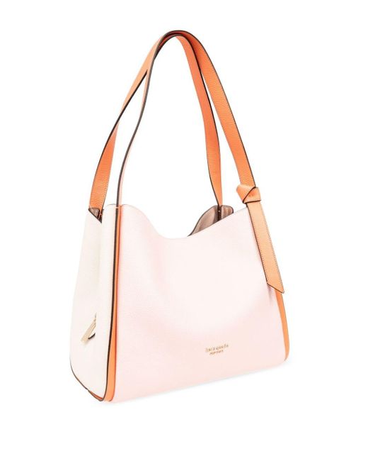 Kate Spade Pink Large Knott Leather Shoulder Bag