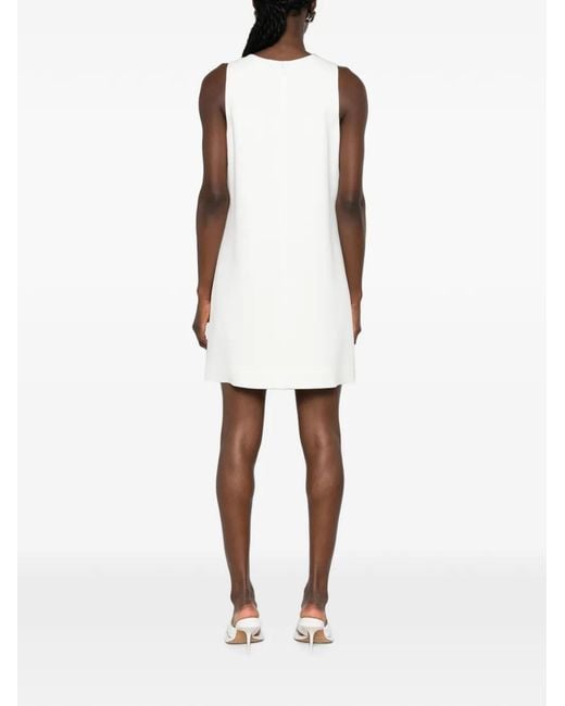 Stella McCartney White Floral-Embroidered Mini Dress
