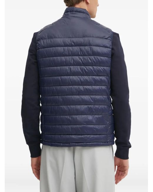 Karl Lagerfeld Gesteppte Weste mit Logo-Patch in Blue für Herren