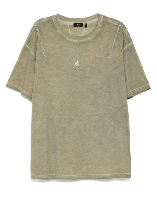 FIVE CM Green Logo-Studded T-Shirt for men