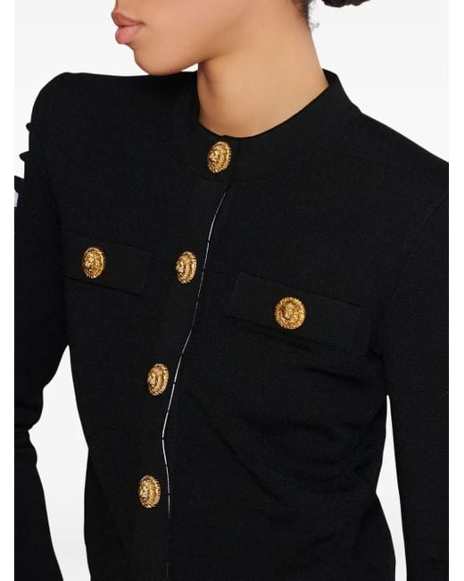 Cárdigan con botones Balmain de color Black
