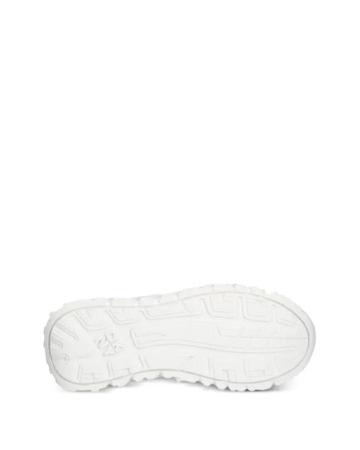 DKNY White Logo-Embossed Sneakers