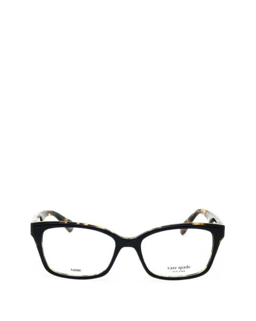 Kate Spade Black Jeri Rectangle-Frame Glasses