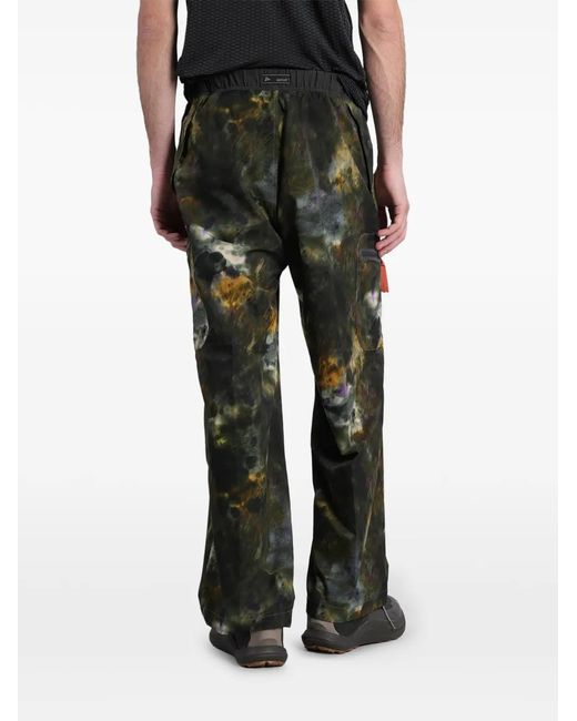 And Wander Black Roa Tie-Dye Cargo Pants