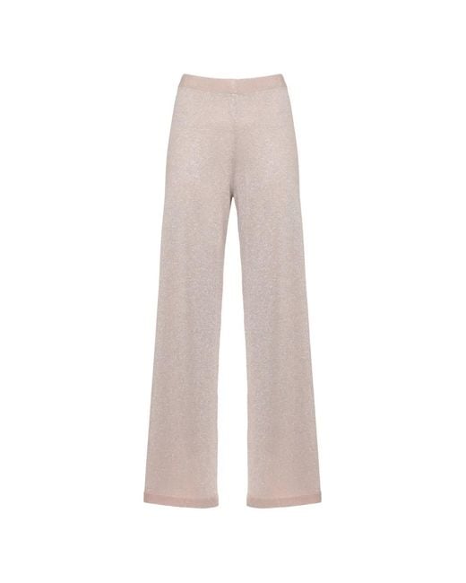 Pantalones Palazzo Elásticos D.exterior de color Natural
