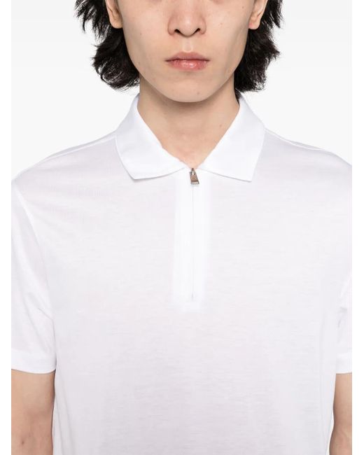 Boss White Short-Sleeved Polo Shirt for men