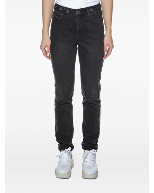 One Teaspoon Blue Awe Side-Stripe Jeans
