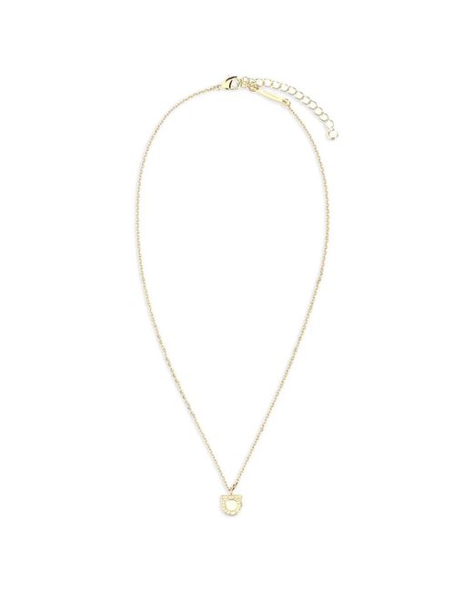 Ferragamo White Collier À Pendentif Gancini