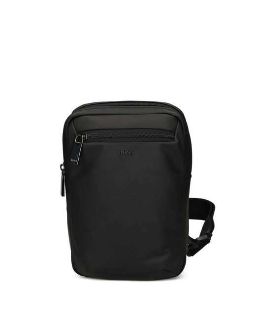 Boss Black Zip Shoulder Bag for men