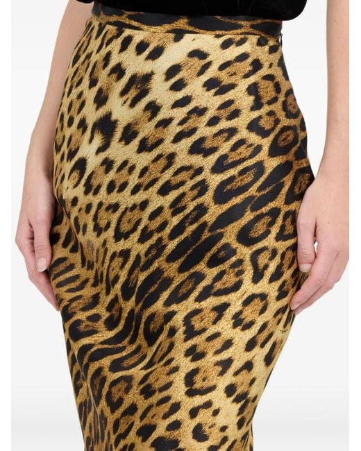 Camisa de seda con estampado de jaguar Roberto Cavalli de color Metallic