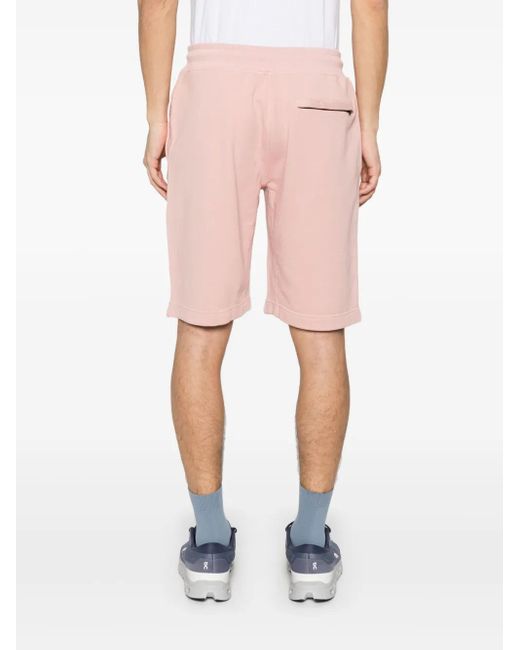 C P Company Pink Diagonal Fleece Shorts for men