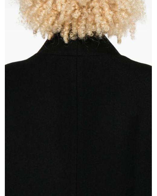 Abrigo Con Cuello Mao Rohe de color Black