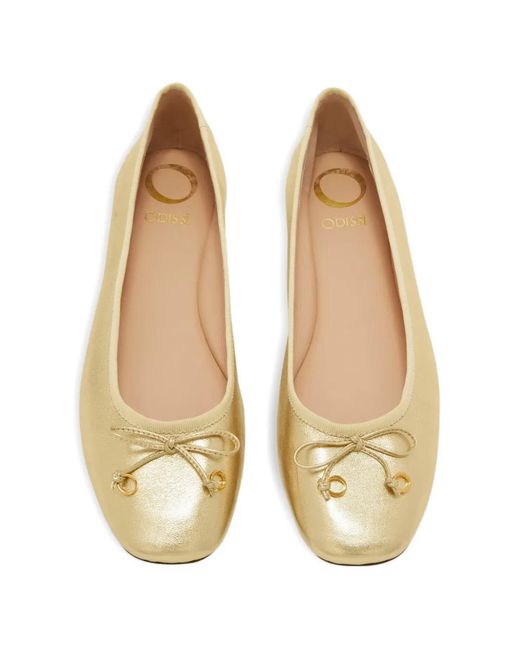 Odissi Natural Lou Bow Square Ballerina