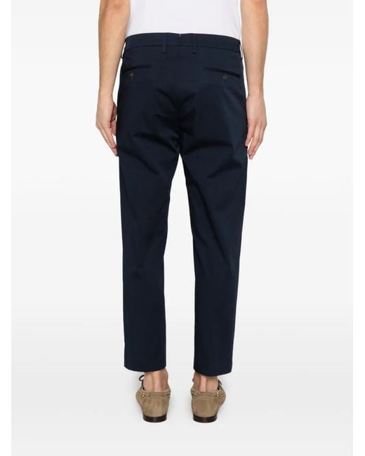 Eleventy Blue Button-Fastening Chinos Pants for men