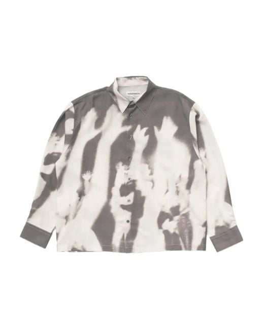 Carne Bollente Abstract-print Button-up Shirt White