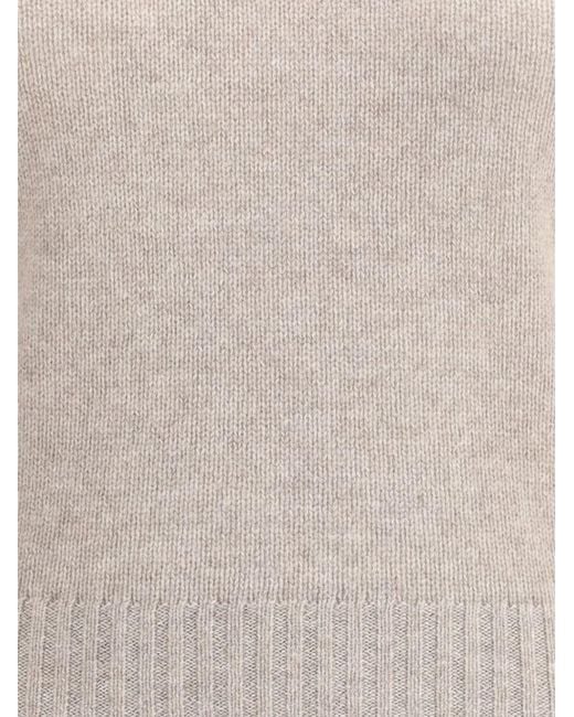 Allude White Cashmere Sweater