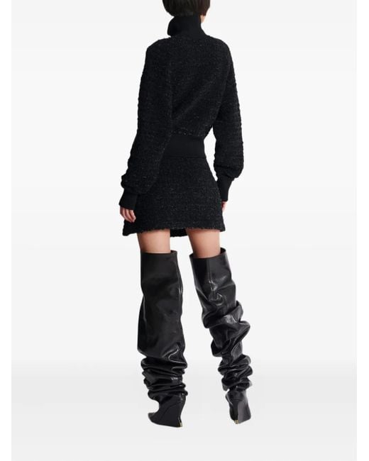 Chaqueta bómber de tweed Balmain de color Black