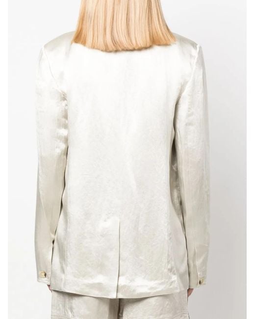 Blazer À Fini Satiné Helmut Lang en coloris White