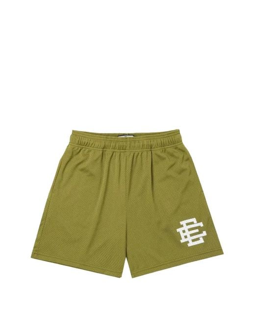 Eric Emanuel Green Logo-Print Mesh Shorts for men