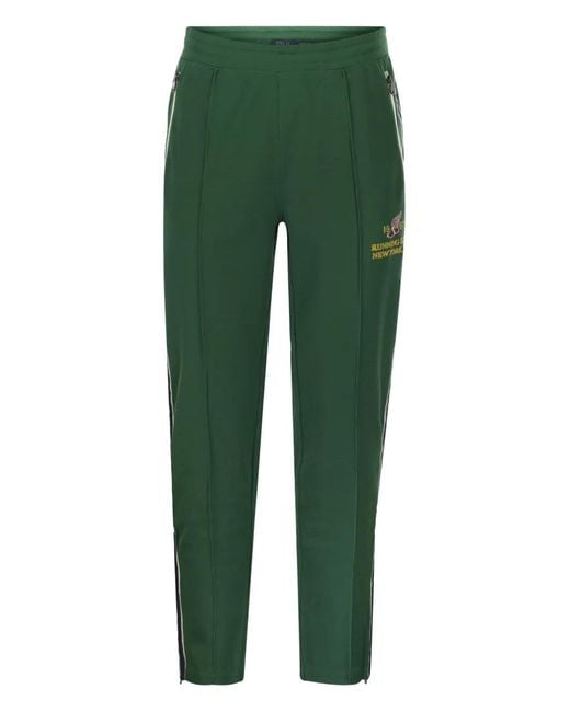 Polo Ralph Lauren Green Appliqué Stripe Trousers for men