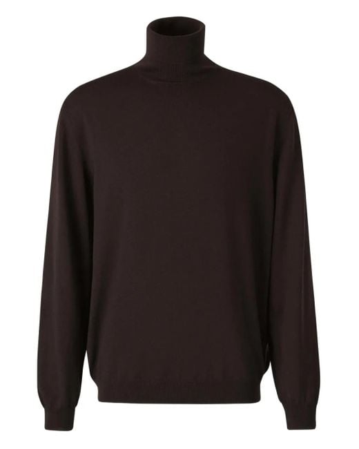 Maglione A Collo Alto da Uomo di Zanone in Nero Lyst