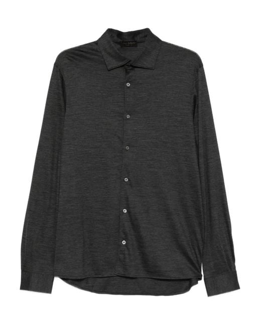 Dell'Oglio Black Buttoned Shirt for men
