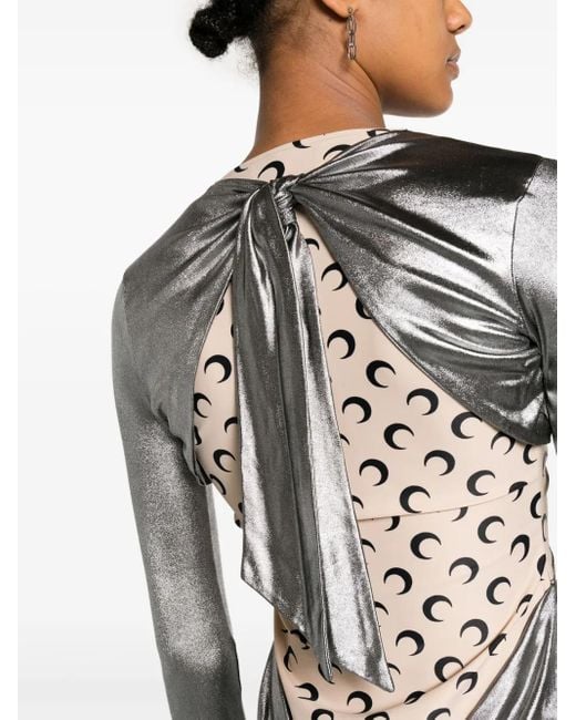 Top à manches longues du serre marin en maillot régénéré MARINE SERRE en coloris Black