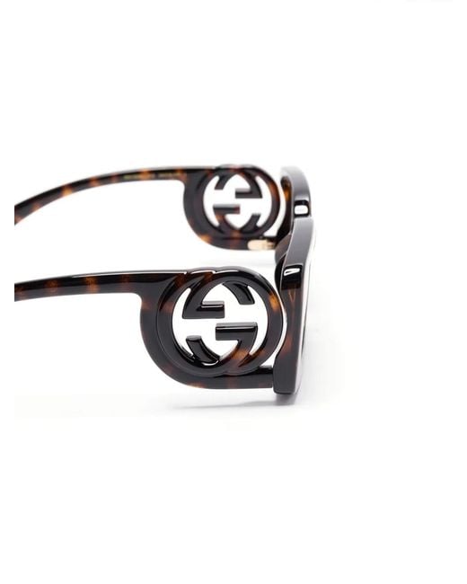 Gucci Natural Interlocking G-Arm Sunglasses