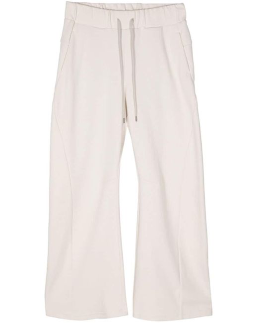 Attachment Natural Drawstring-waistband Wide-leg Trousers for men