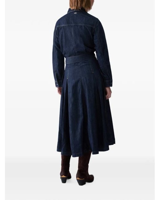 Liu Jo Blue Long Denim Shirt Dress