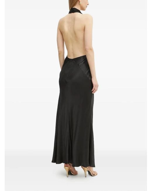 Bardot Blue Cowl-Neck Backless Maxi Dress