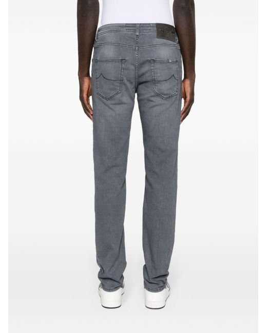 Jacob Cohen Blue Barny Low-rise Slim-fit Jeans for men