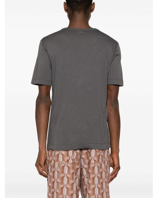 T-shirt en coton à col rond Dries Van Noten pour homme en coloris Gray