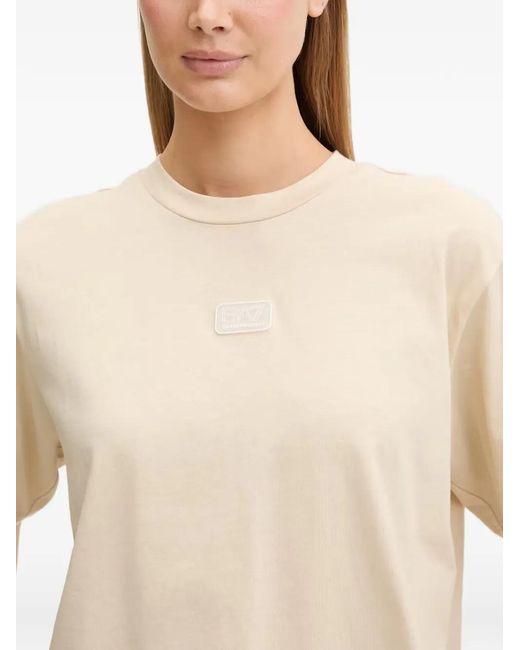 T-Shirt À Patch Logo EA7 en coloris Natural