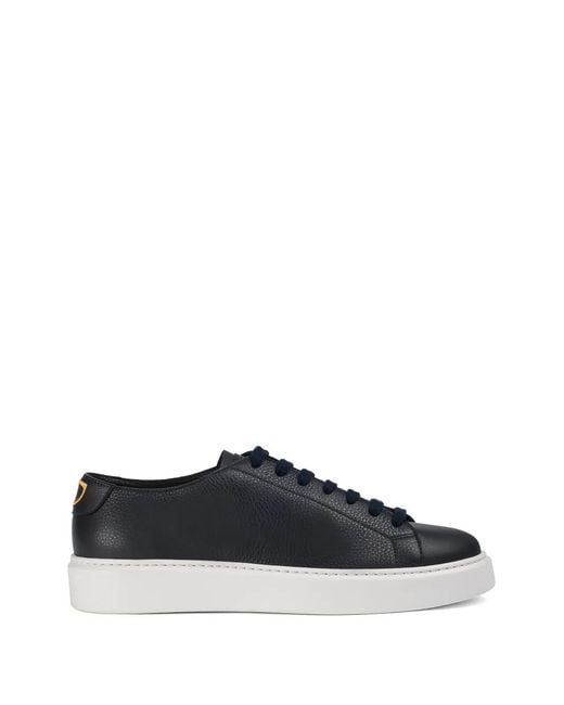 Doucal's Blue Lace-Up Sneakers for men