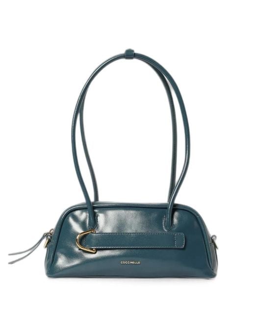 Coccinelle Blue Leather Shoulder Bag