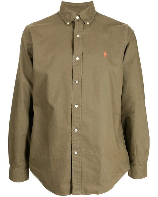 Polo Ralph Lauren Green Classic Button-Up Shirt for men