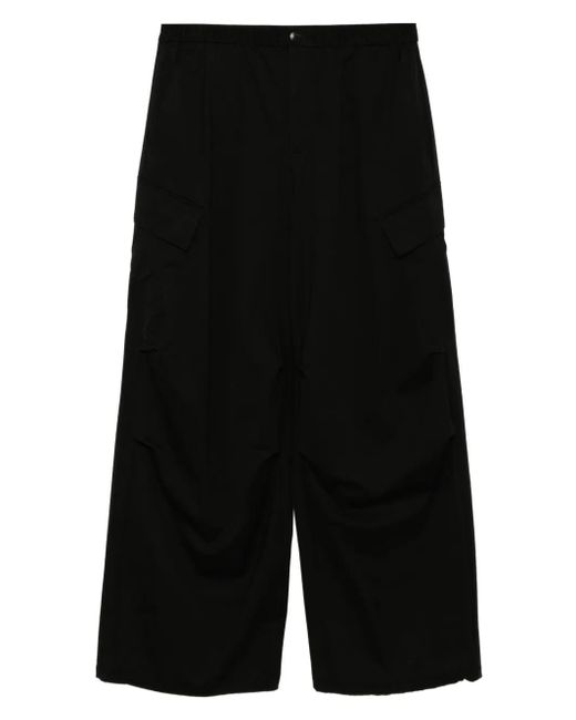 CROQUIS Black Wide-Leg Cargo Trousers for men