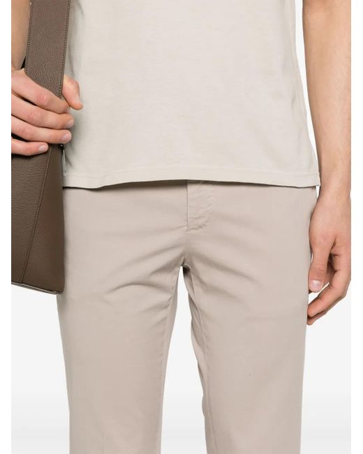 Incotex Broek Met Toelopende Pijpen in het Natural voor heren