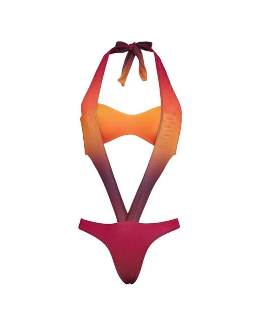 Amir Slama Pink X Tati Barbieri Gradient-Effect Swimsuit