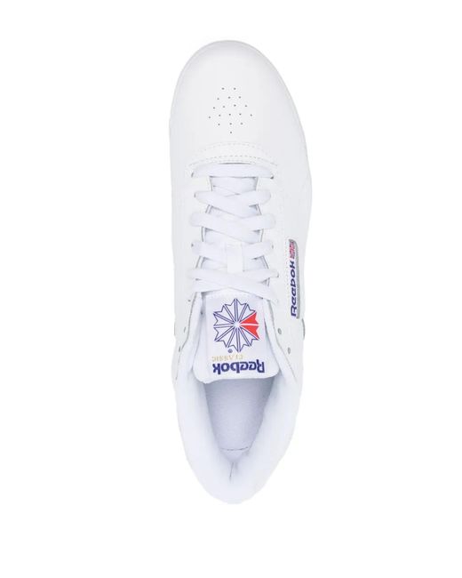 Reebok White Ex-O-Fit Low-Top Sneakers