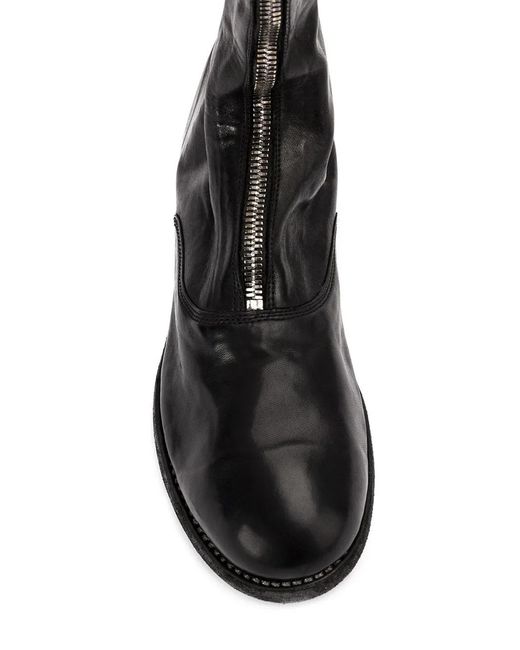 Guidi Black Front Zip Boots