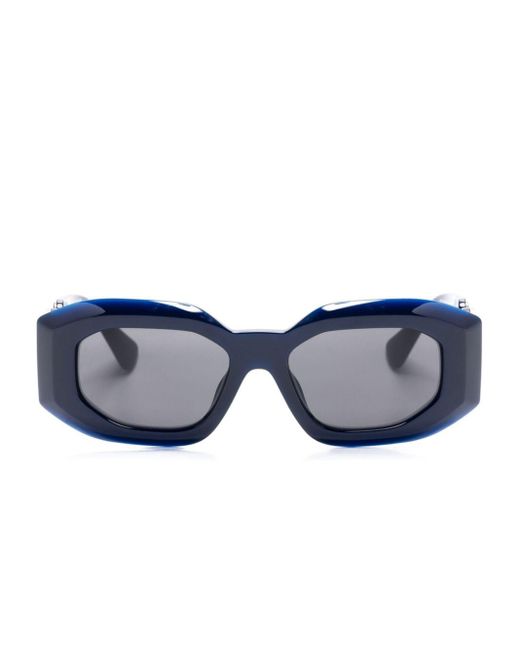 Versace Blue Medusa Biggie Geometric-frame Sunglasses for men